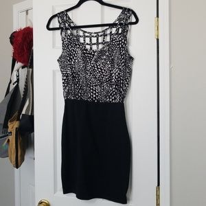 Black and White Body-con Dress